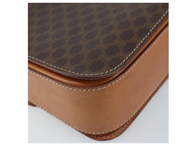 Céline Borsa a spalla in tela Macadam CELINE in pelle PVC marrone oro Auth ARZ423 D'oro - vista 13