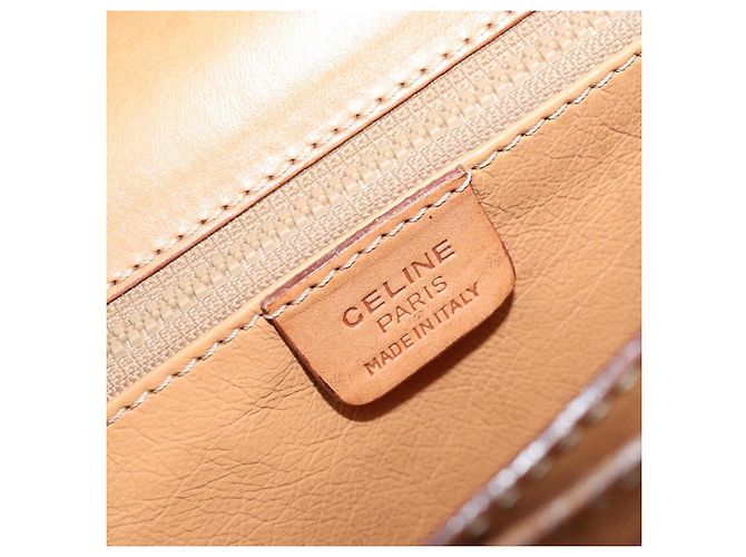 Céline Borsa a spalla in tela Macadam CELINE in pelle PVC marrone oro Auth ARZ423 D'oro - vista 17