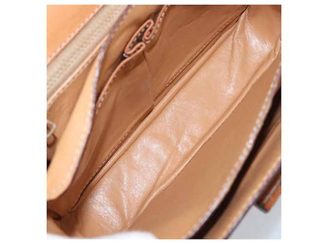 Céline Borsa a spalla in tela Macadam CELINE in pelle PVC marrone oro Auth ARZ423 D'oro - vista 18