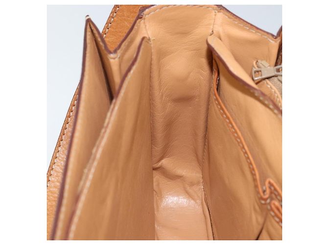 Céline Borsa a spalla in tela Macadam CELINE in pelle PVC marrone oro Auth ARZ423 D'oro - vista 20