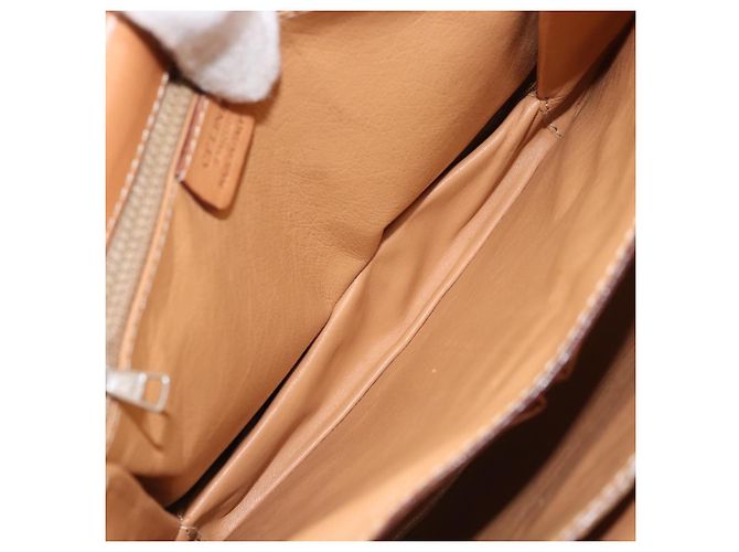 Céline Borsa a spalla in tela Macadam CELINE in pelle PVC marrone oro Auth ARZ423 D'oro - vista 21