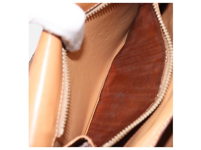 Céline Borsa a spalla in tela Macadam CELINE in pelle PVC marrone oro Auth ARZ423 D'oro - vista 23