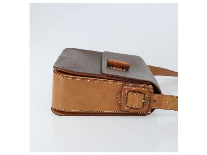 Céline Borsa a spalla in tela Macadam CELINE in pelle PVC marrone oro Auth ARZ423 D'oro - vista 4