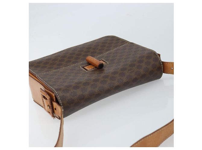 Céline Borsa a spalla in tela Macadam CELINE in pelle PVC marrone oro Auth ARZ423 D'oro - vista 6