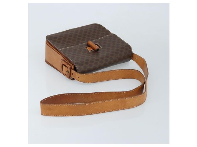 Céline Borsa a spalla in tela Macadam CELINE in pelle PVC marrone oro Auth ARZ423 D'oro - vista 7