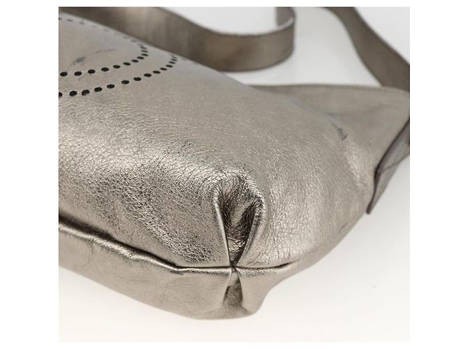 Borsa a Spalla in Pelle Salvatore Ferragamo Argento Auth BA11441 - vista 10