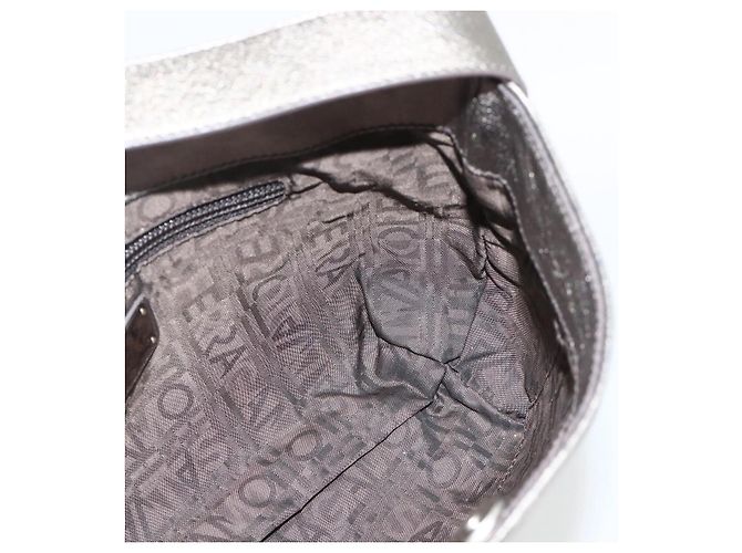 Borsa a Spalla in Pelle Salvatore Ferragamo Argento Auth BA11441 - vista 16