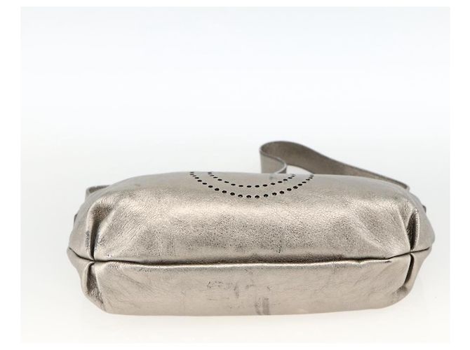 Borsa a Spalla in Pelle Salvatore Ferragamo Argento Auth BA11441 - vista 9