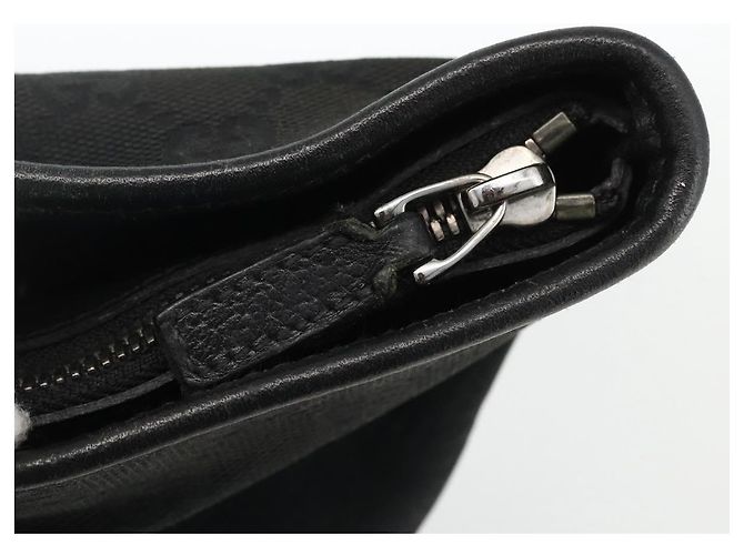 GUCCI GG Canvas Web Sherry Linie Tote Bag Schwarz Silber 132898 Auth mr2181 - Ansicht 14