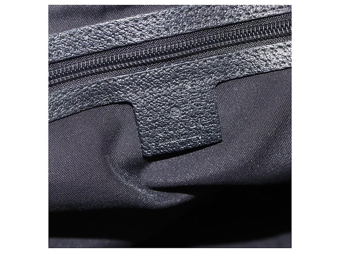 GUCCI GG Canvas Web Sherry Linie Tote Bag Schwarz Silber 132898 Auth mr2181 - Ansicht 15