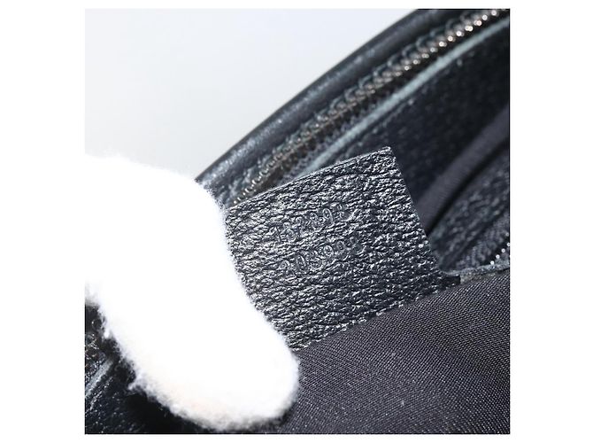 GUCCI GG Canvas Web Sherry Linie Tote Bag Schwarz Silber 132898 Auth mr2181 - Ansicht 21