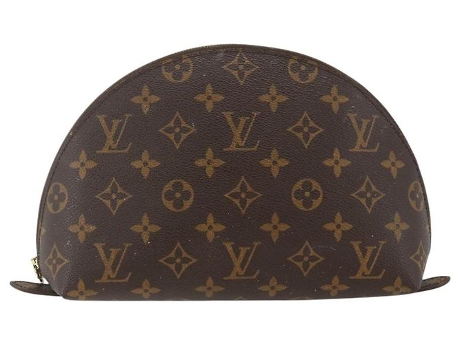 LOUIS VUITTON Trousse Demi Ronde Monogram Pouch Cosmétique M47520 LV Auth ka3231 Monogramme - vue 13