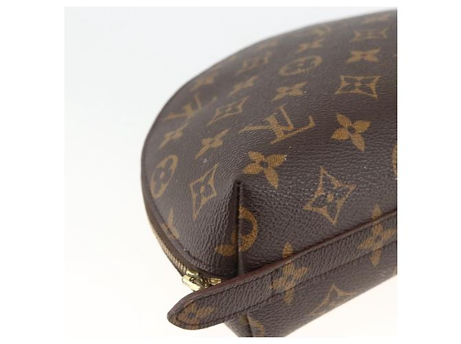 LOUIS VUITTON Trousse Demi Ronde Monogram Pouch Cosmétique M47520 LV Auth ka3231 Monogramme - vue 14