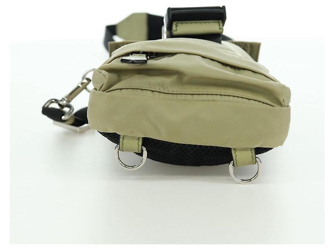 FENDI Fendines Schultertasche Nylon Grün Silber Authentisch mr2067V - Ansicht 10