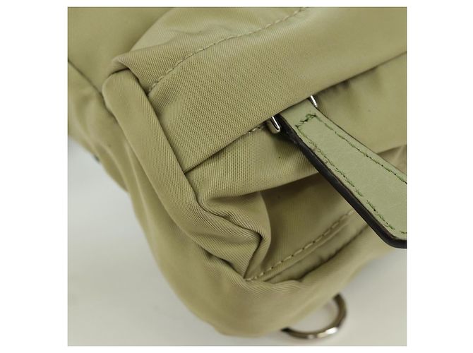 FENDI Fendines Schultertasche Nylon Grün Silber Authentisch mr2067V - Ansicht 11