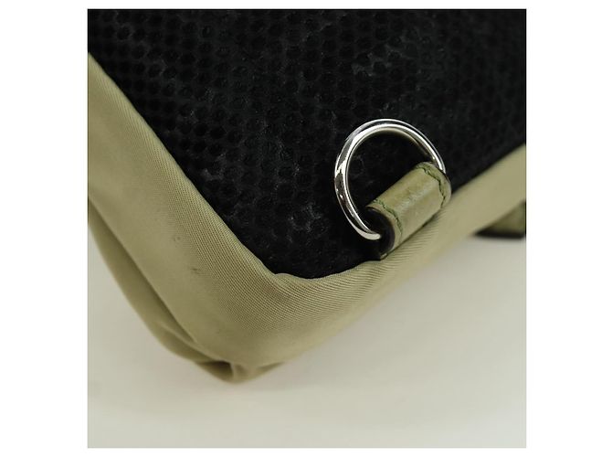 FENDI Fendines Schultertasche Nylon Grün Silber Authentisch mr2067V - Ansicht 13