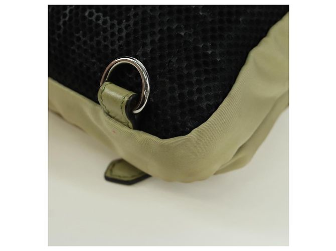 FENDI Fendines Schultertasche Nylon Grün Silber Authentisch mr2067V - Ansicht 14