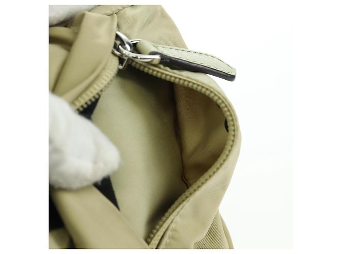 FENDI Fendines Schultertasche Nylon Grün Silber Authentisch mr2067V - Ansicht 16