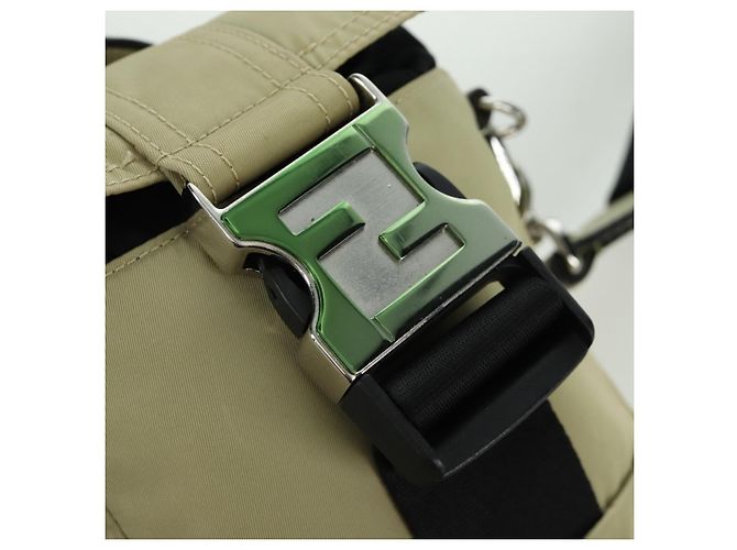 FENDI Fendines Schultertasche Nylon Grün Silber Authentisch mr2067V - Ansicht 17