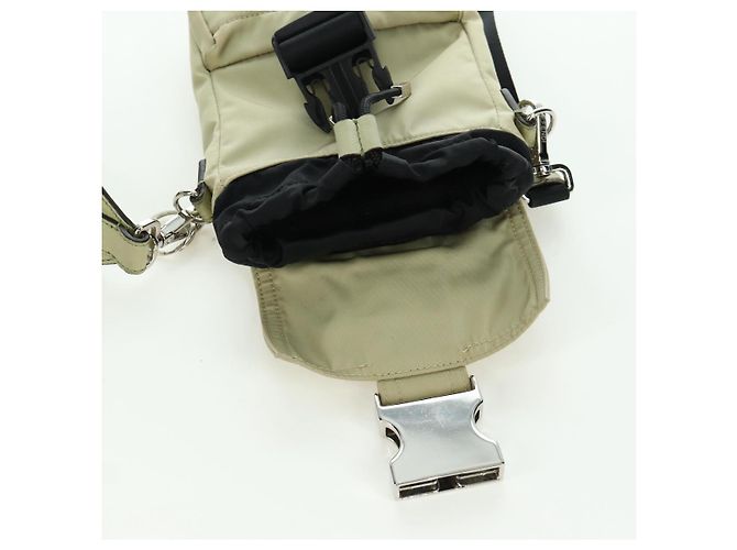 FENDI Fendines Schultertasche Nylon Grün Silber Authentisch mr2067V - Ansicht 18
