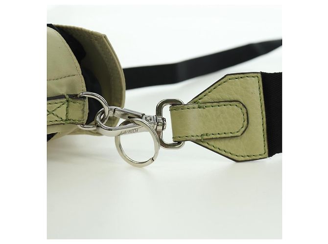 FENDI Fendines Schultertasche Nylon Grün Silber Authentisch mr2067V - Ansicht 9