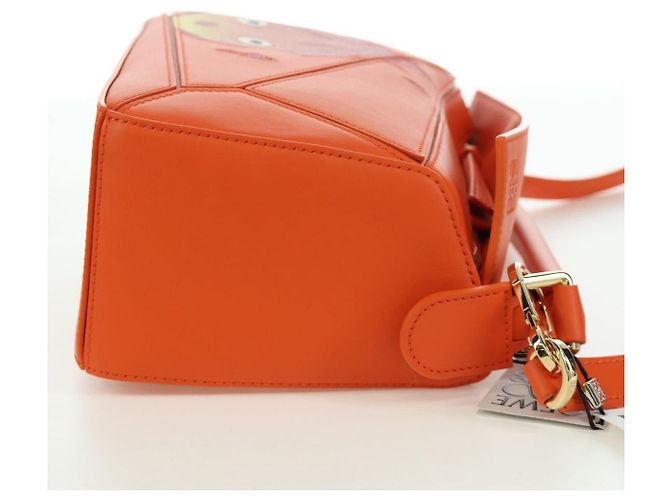 LOEWE - Borsa Puzzle Ghibli Castello Errante di Howl Calcifer Arancione Auth 167092SM D'oro - vista 4
