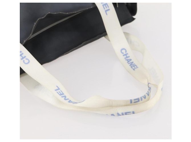 CHANEL Borsa Tote Nylon Grigio Argento CC Auth hk3544 Marrone - vista 7