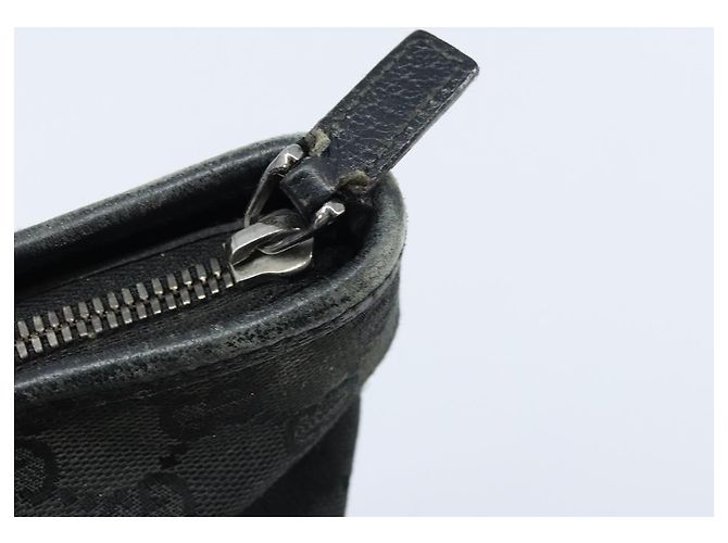 GUCCI GG Canvas Web Sherry Linie Tote Bag Schwarz 132898 Auth 170944 - Ansicht 15