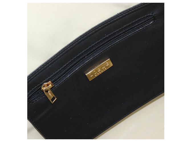 Borsa a Mano LOEWE in Tela Pelle Beige Oro Auth 174611 D'oro - vista 18