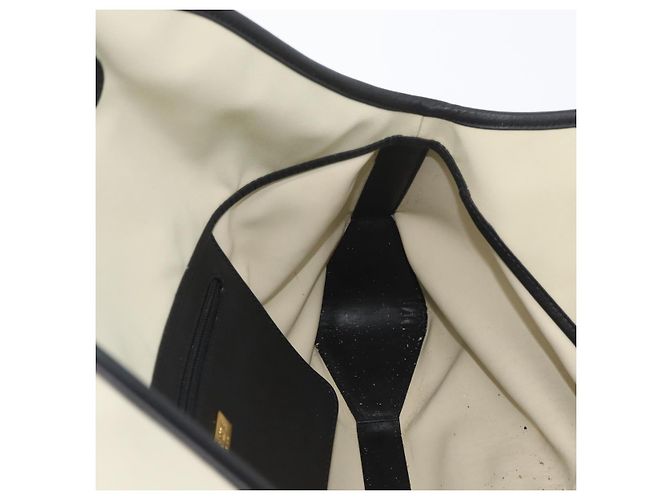 Borsa a Mano LOEWE in Tela Pelle Beige Oro Auth 174611 D'oro - vista 19