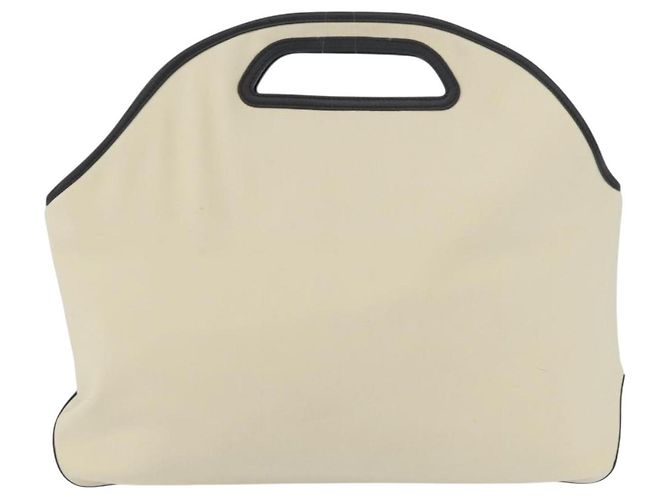 Borsa a Mano LOEWE in Tela Pelle Beige Oro Auth 174611 D'oro - vista 2