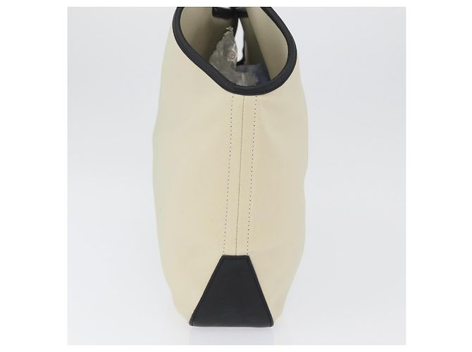 Borsa a Mano LOEWE in Tela Pelle Beige Oro Auth 174611 D'oro - vista 4