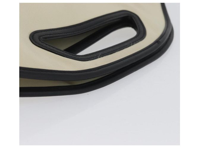 Borsa a Mano LOEWE in Tela Pelle Beige Oro Auth 174611 D'oro - vista 7