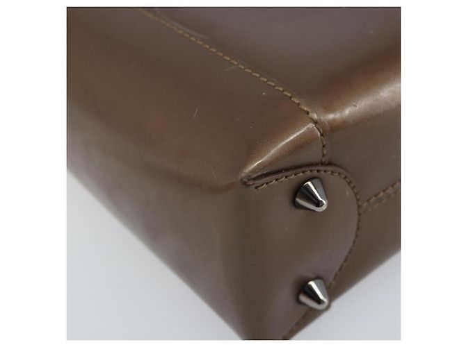 Borsa a mano Maris Pearl in pelle verniciata marrone e argento Christian Dior Auth ep13834 - vista 11