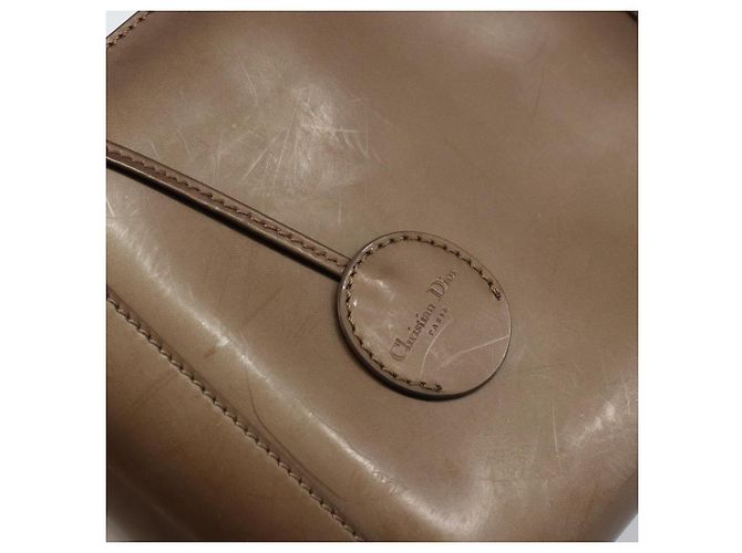 Borsa a mano Maris Pearl in pelle verniciata marrone e argento Christian Dior Auth ep13834 - vista 14