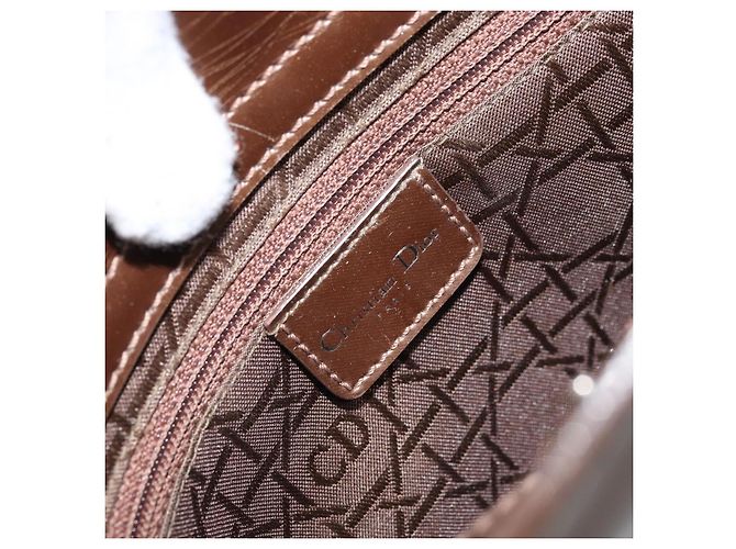 Borsa a mano Maris Pearl in pelle verniciata marrone e argento Christian Dior Auth ep13834 - vista 15