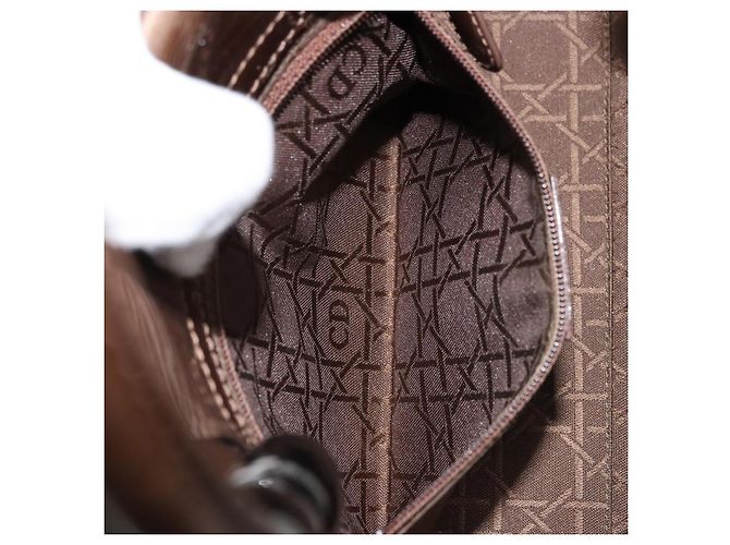 Borsa a mano Maris Pearl in pelle verniciata marrone e argento Christian Dior Auth ep13834 - vista 20