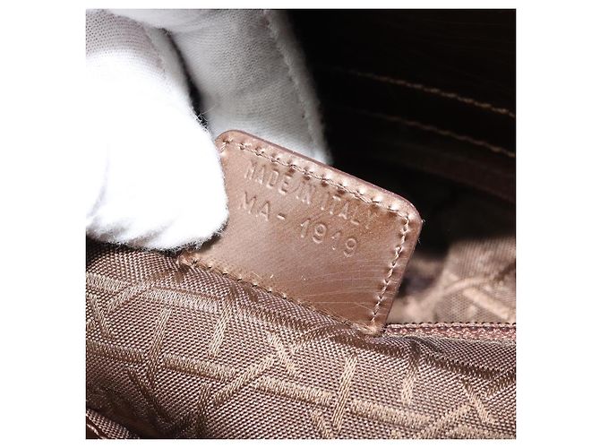 Borsa a mano Maris Pearl in pelle verniciata marrone e argento Christian Dior Auth ep13834 - vista 21