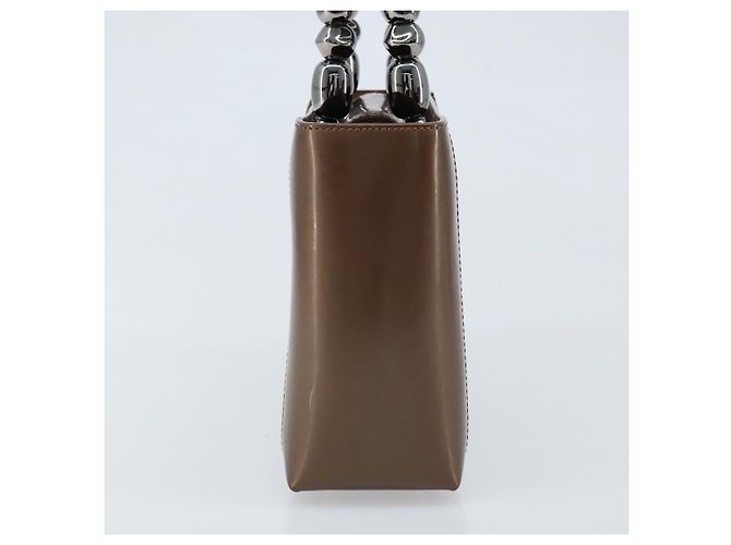 Borsa a mano Maris Pearl in pelle verniciata marrone e argento Christian Dior Auth ep13834 - vista 4