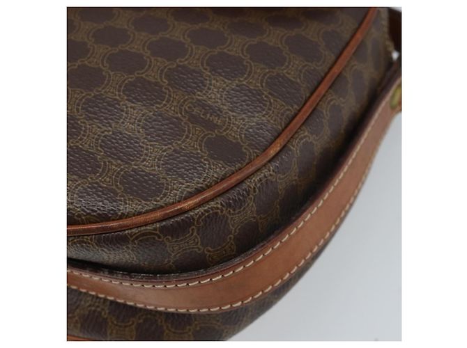 Céline CELINE Macadam Canvas Shoulder Bag PVC Leather Brown Gold Auth ARZ311 Golden - view 10