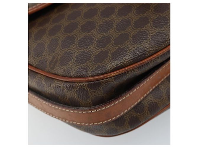 Céline CELINE Macadam Canvas Shoulder Bag PVC Leather Brown Gold Auth ARZ311 Golden - view 11