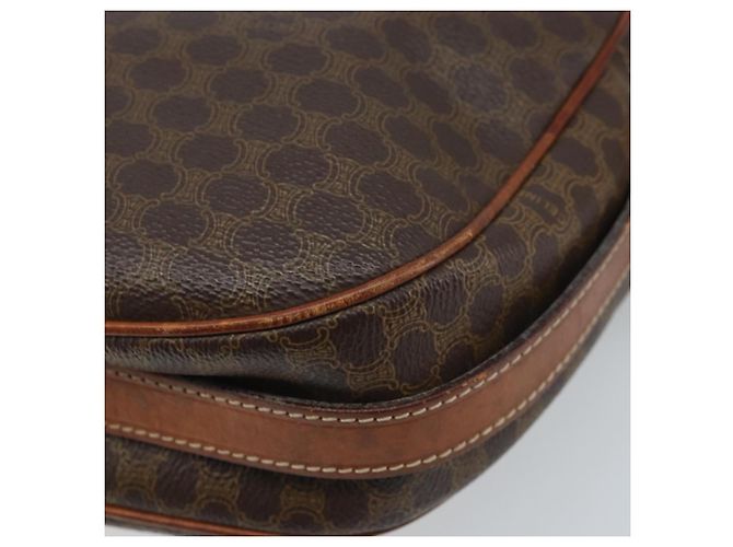 Céline CELINE Macadam Canvas Shoulder Bag PVC Leather Brown Gold Auth ARZ311 Golden - view 12