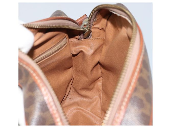 Céline CELINE Macadam Canvas Shoulder Bag PVC Leather Brown Gold Auth ARZ311 Golden - view 19
