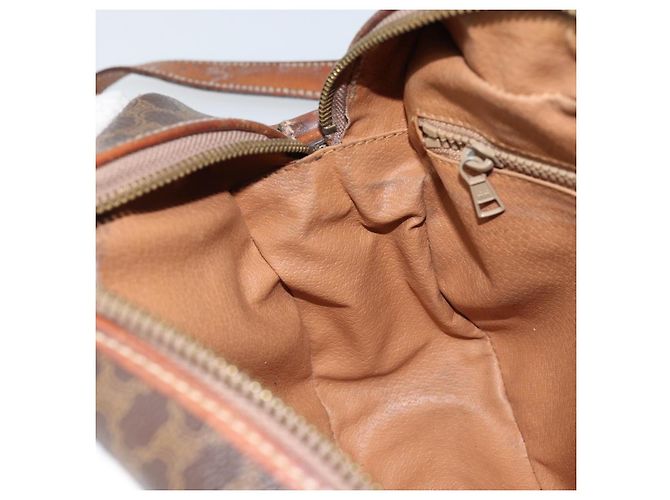 Céline CELINE Macadam Canvas Shoulder Bag PVC Leather Brown Gold Auth ARZ311 Golden - view 20