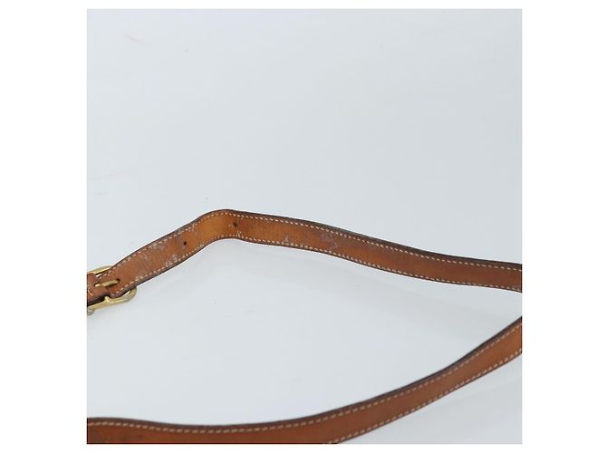 Céline CELINE Macadam Canvas Shoulder Bag PVC Leather Brown Gold Auth ARZ311 Golden - view 8