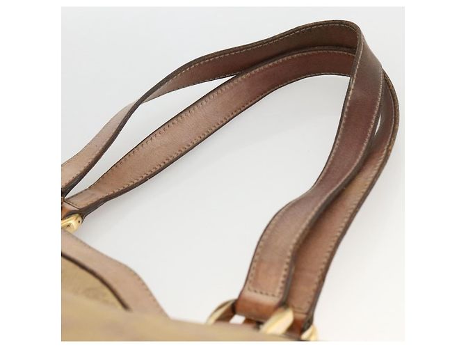 Borsa Tote Abbey GG Canvas Gucci Beige Oro 141472 Auth BSZ183 D'oro - vista 8