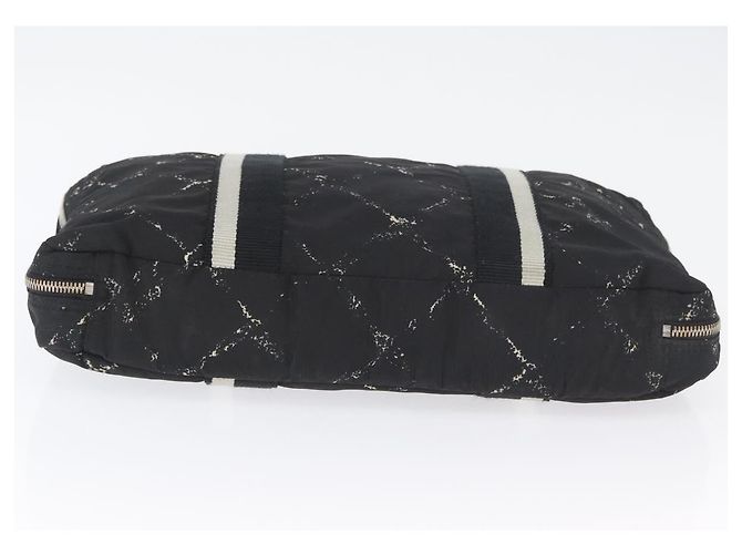 CHANEL Nuova Borsa da Viaggio in Nylon Nera CC Auth BA11357 Nero - vista 10
