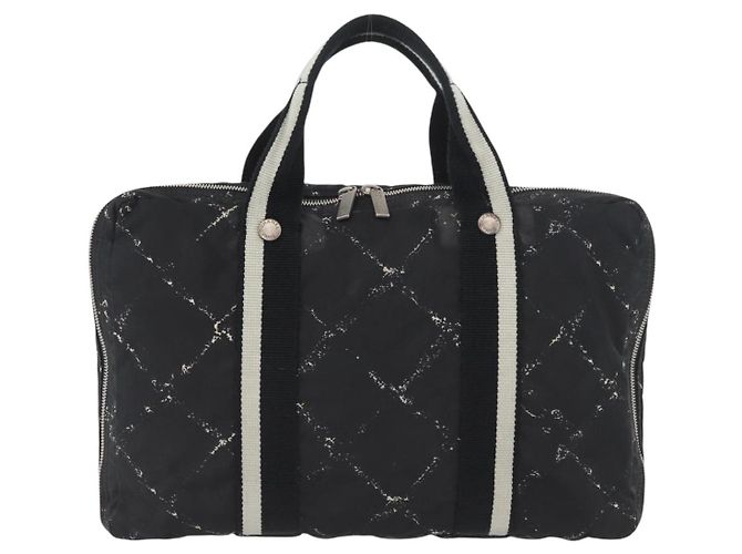 CHANEL Nuova Borsa da Viaggio in Nylon Nera CC Auth BA11357 Nero - vista 2
