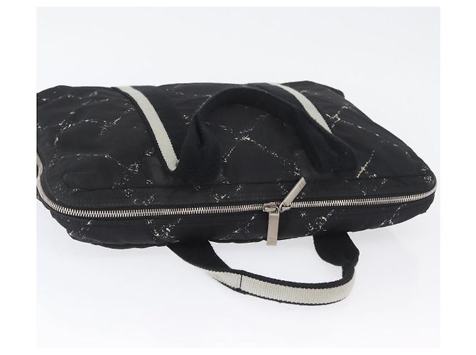 CHANEL Nuova Borsa da Viaggio in Nylon Nera CC Auth BA11357 Nero - vista 6