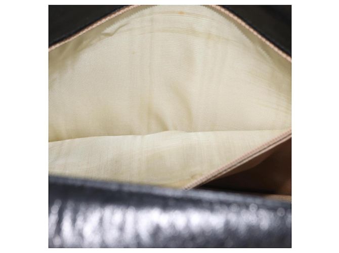 Borsa a spalla CÉLINE Carrozza in pelle nera e oro Auth BSZ366 Nero D'oro - vista 24